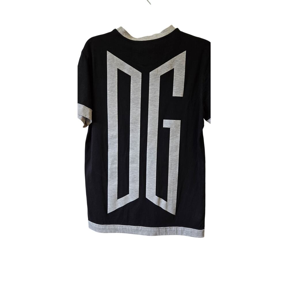 Dolce Gabbana Men's Medium Black T-Shirt Large DG Logo Oversize  size IT 48